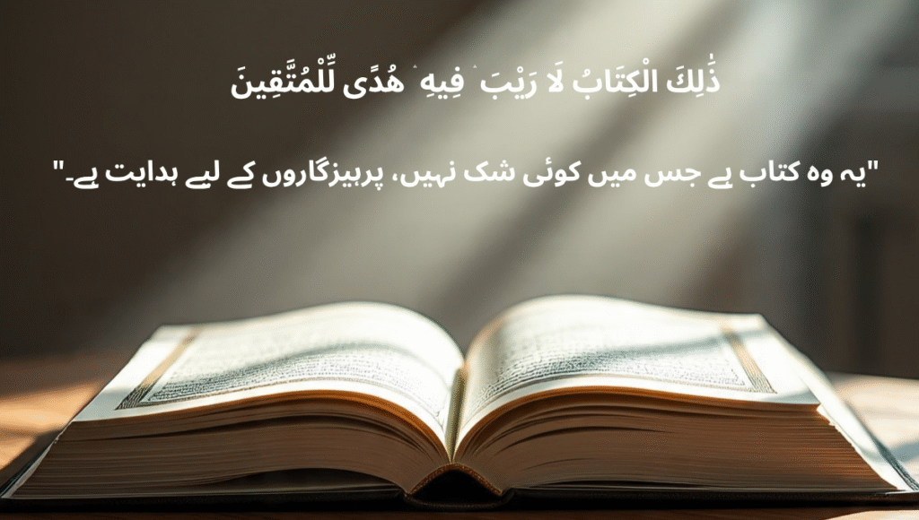 “Open Quran with light rays - Guidance from Quran